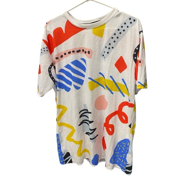 BODCOMPLEX Mens Colorful Abstract Zazzle Print Graphic T-Shirt Size Large - Picture 1 of 6